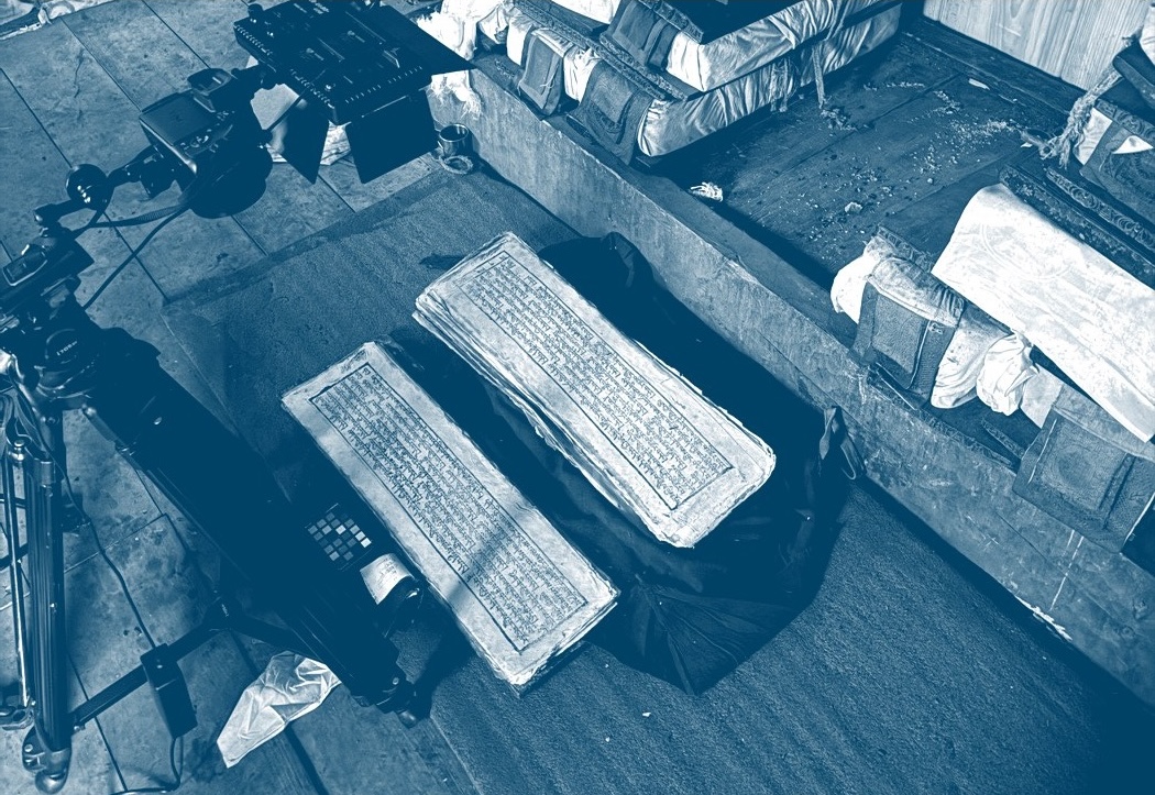 Manuscript scanning setup at the monastery